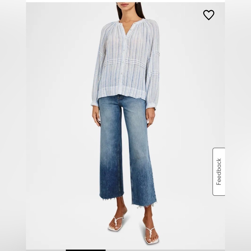 Rails NWT Frances Button-Front Linen Blouse
SONOMA STRIPE Size Small